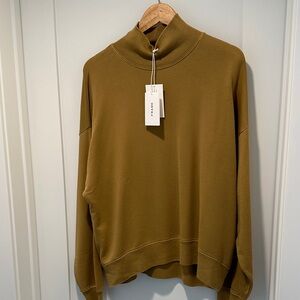 Frame sweatshirt New with tags  size large mustard / brown color